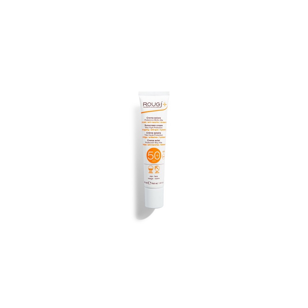 Rougj Crema Solare Viso Anti-Età e Anti-Macchia Viso SPF50+ 40ML 