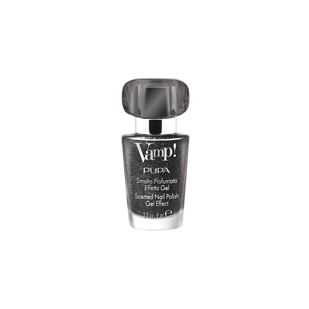 Pupa Vamp! Smalto Profumato Effetto Gel Sparkling Edition - 308 Dazzle Black 
