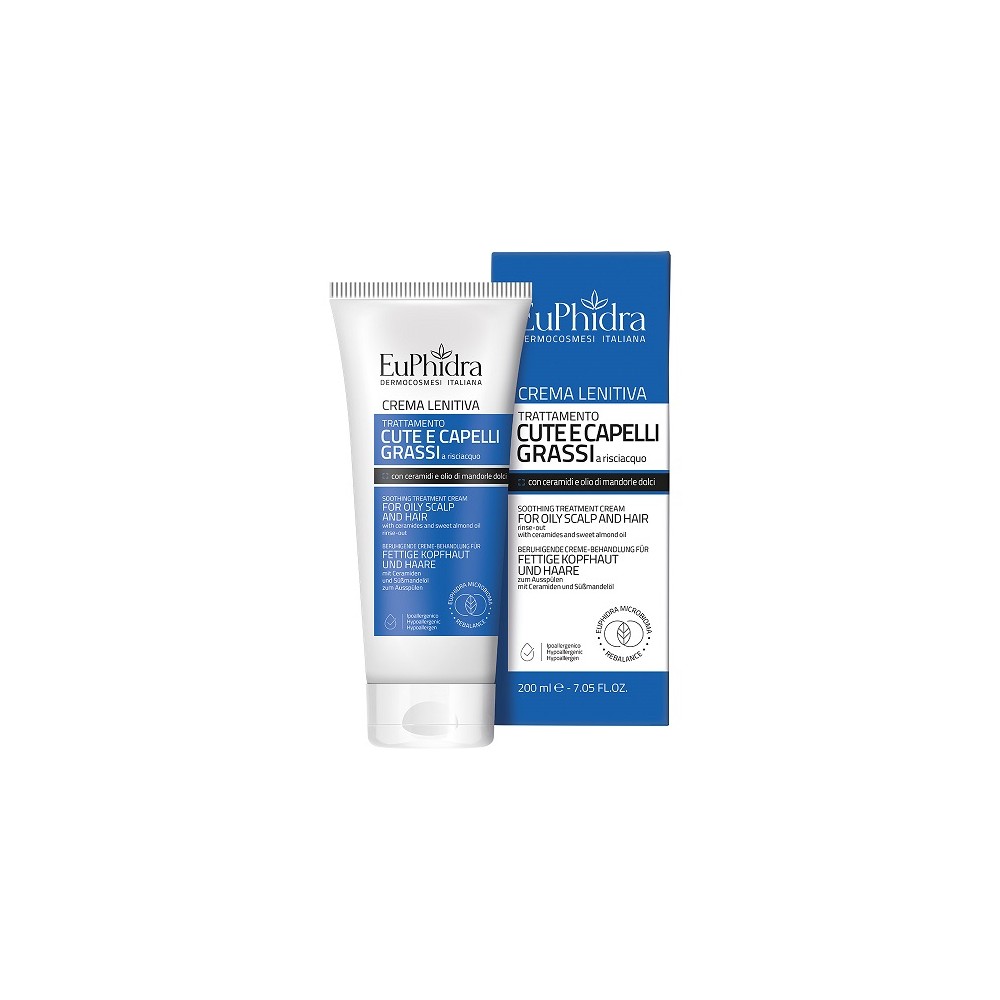 Euphidra Crema Lenitiva Cute e Capelli Grassi 200ML 