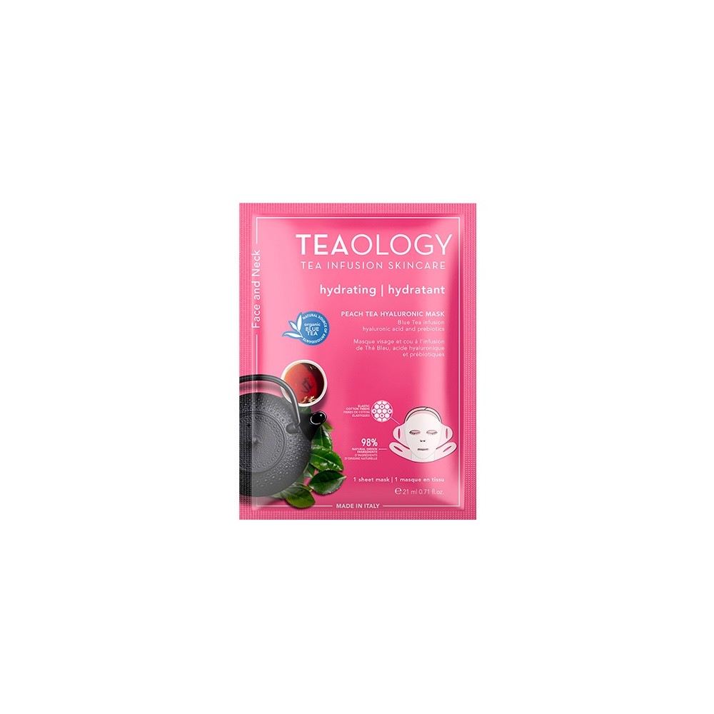 Teaology Peach Tea Hyaluronic Face and Neck Mask 21ML 