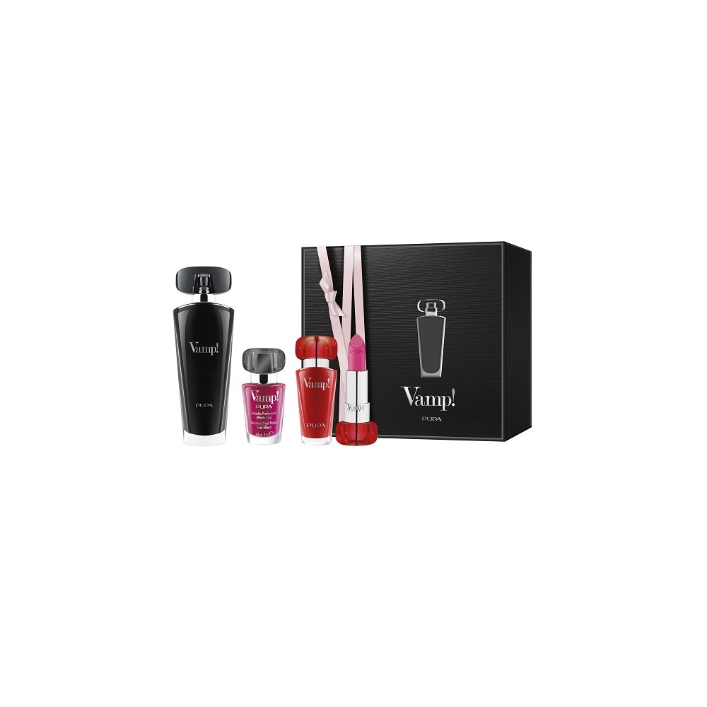 Pupa Kit Vamp! Eau De Parfum Black 50 ml & Vamp! Lipstick & Nail Polish 