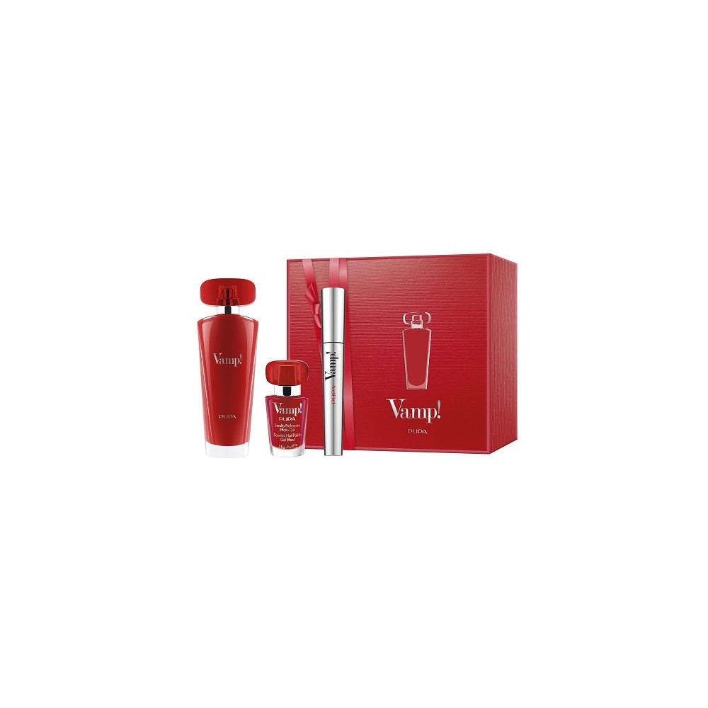 Pupa Kit Vamp! Eau De Parfum Red 50 ml & Mascara Vamp! & Nail Polish 