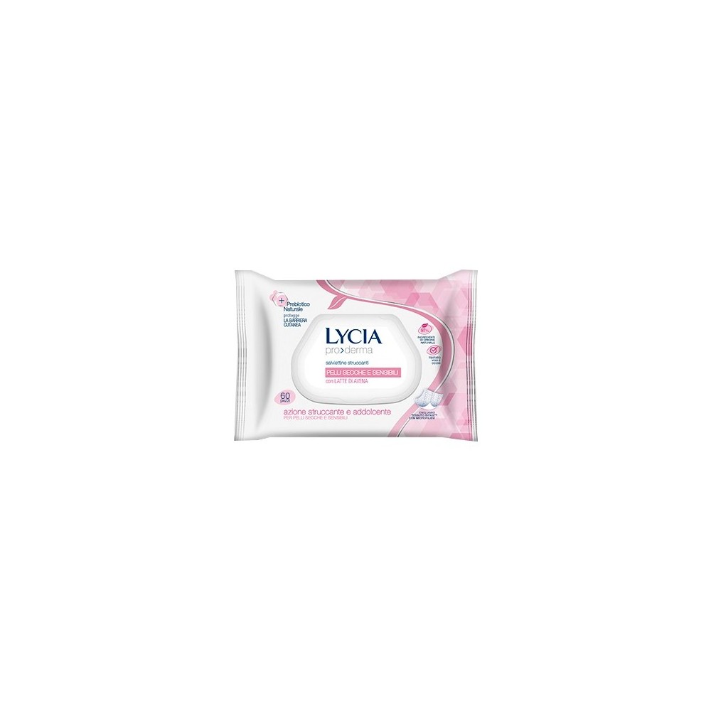 Lycia 60 Salviette Struccanti Per Pelli Secche E Sensibili 