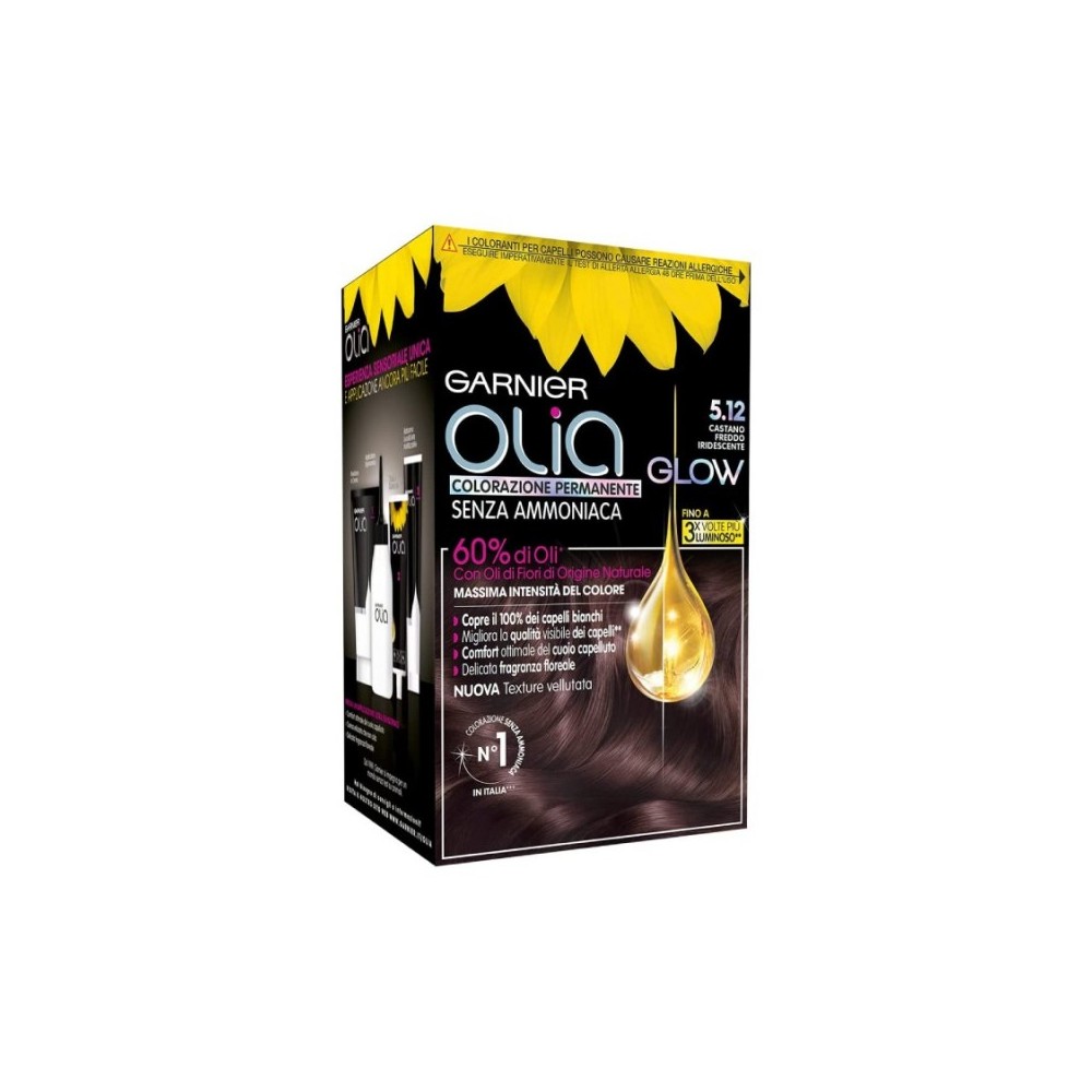Garnier Olia Colorazione Permanente Senza Ammoniaca 5.12 Castano Freddo Iridescente 