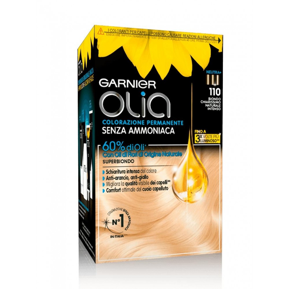 Garnier Olia Colorazione Permanente Senza Ammoniaca 110 Biondo Chiarissimo Naturale Intenso 