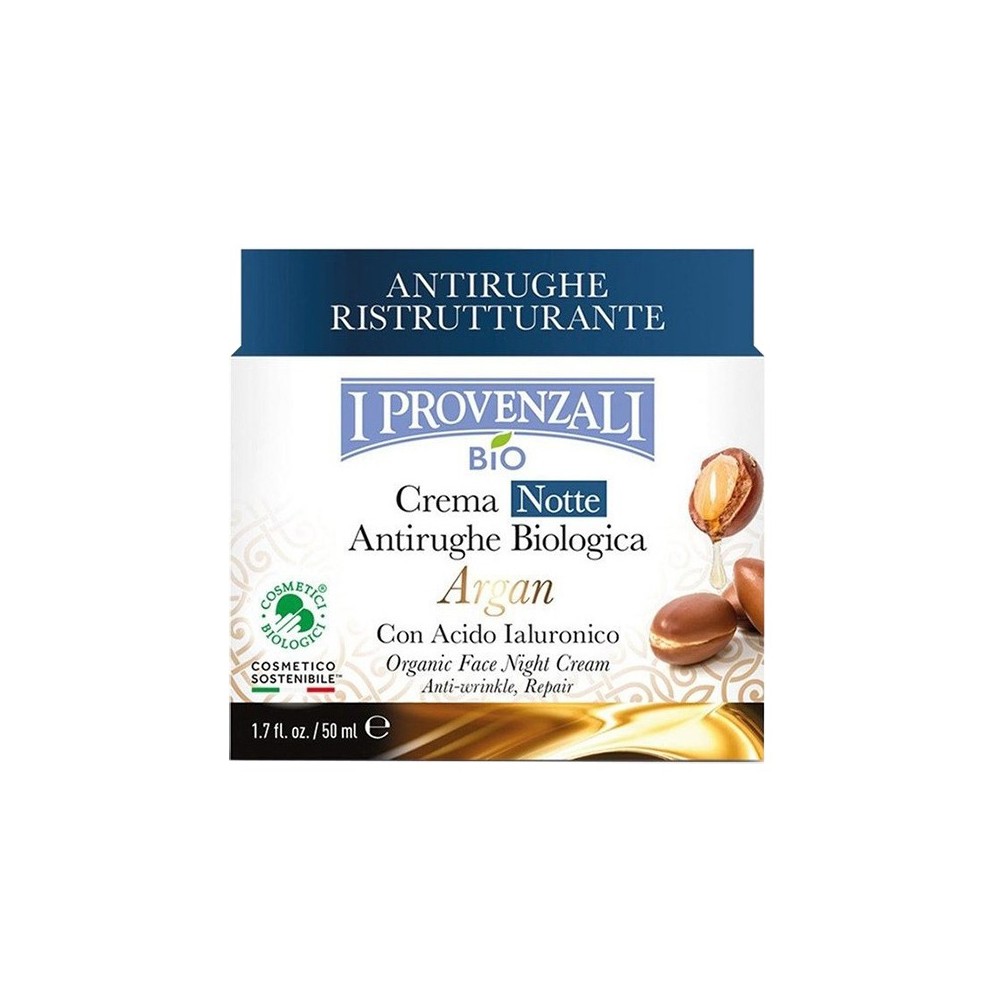 I Provenzali Argan Crema Notte Antirughe Biologica 50 ml 