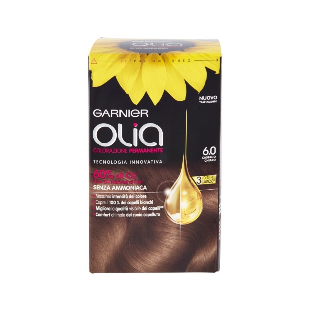 Garnier Olia Colorazione Permanente Senza Ammoniaca 6.0 Castano Chiaro 