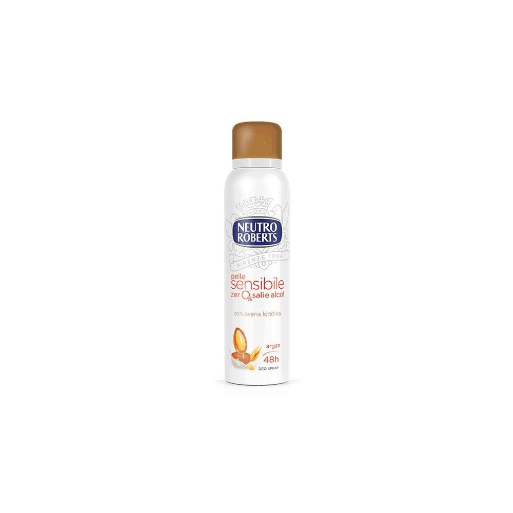 Neutro Roberts Pelle Sensibile Zero Sali e Alcol Argan Deo Spray 150 ml 