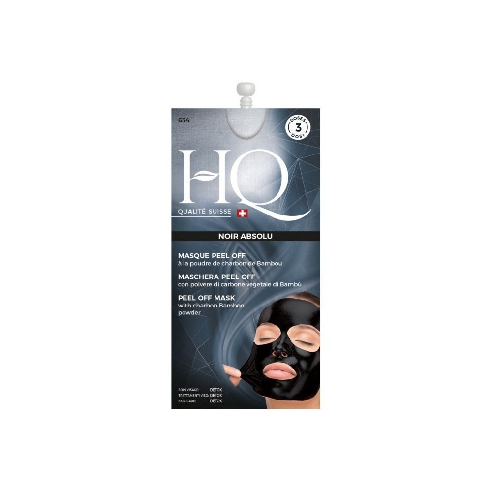 HQ Maschera Viso Detox Peel Off Al Carbone Vegetale 15 ml 