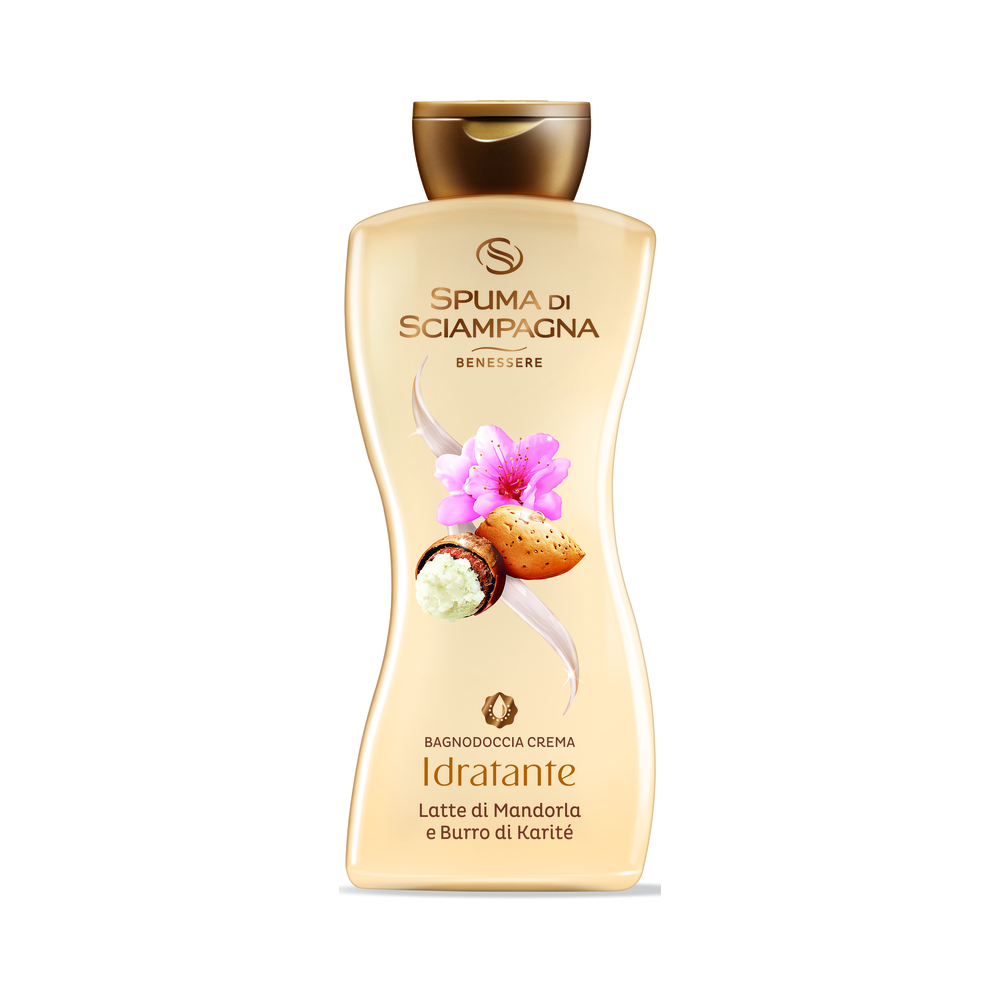Spuma Di Sciampagna Bagnodoccia Crema Idratante Latte di Mandorla e Burro di Karitè 650 ml 