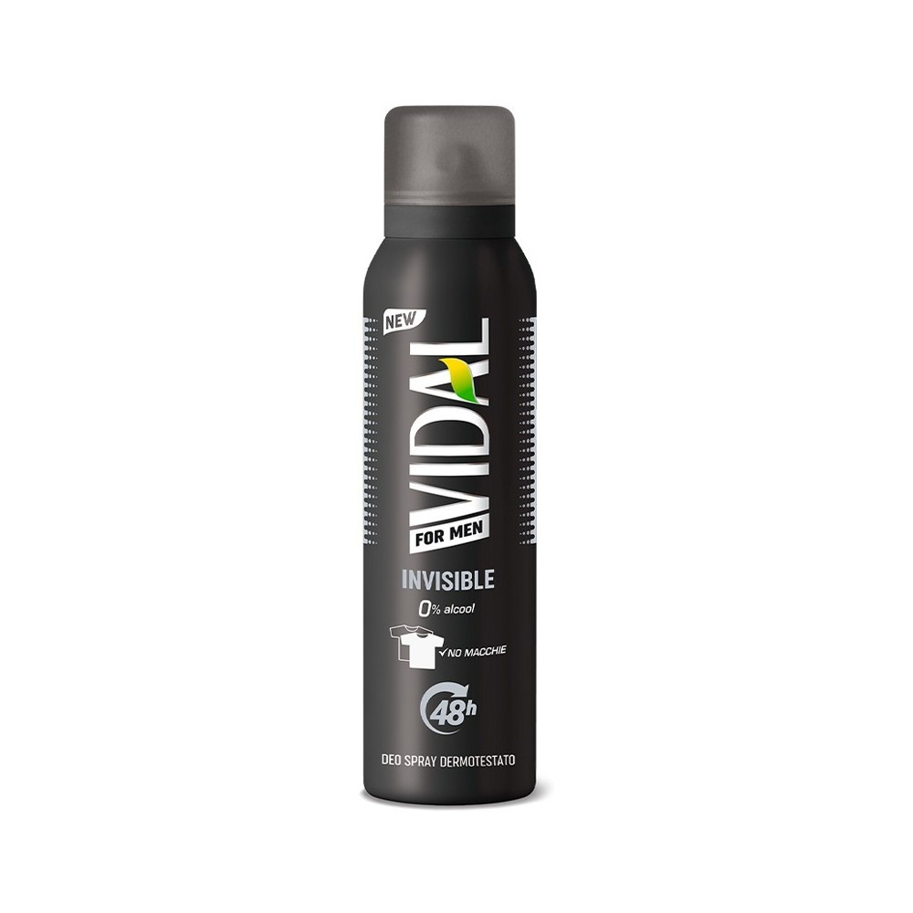 Vidal For Men Invisible Deodorante Spray 150 ml 