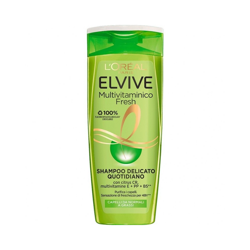 L'Oreal Paris Elvive Multivitaminico Fresh Shampoo Delicato Quotidiano 285 ml 