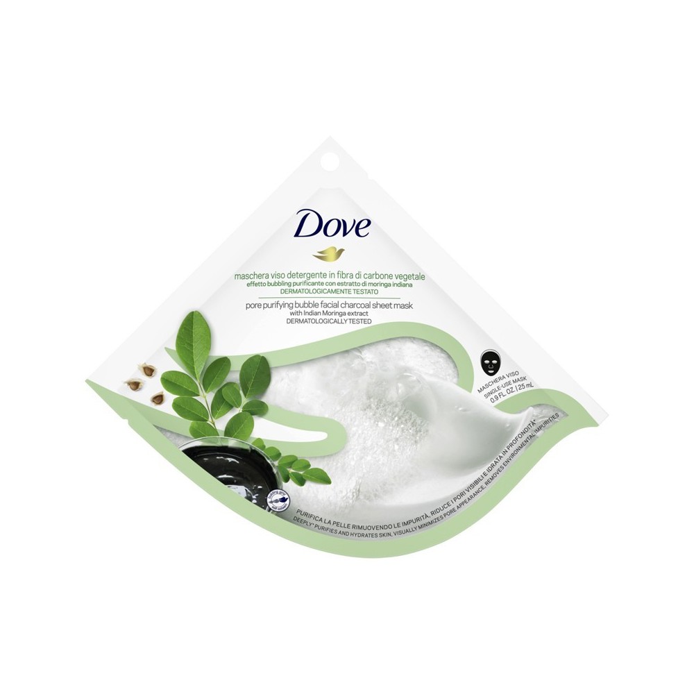 Dove Maschera Viso Detergente in Fibra di Carbone Vegetale 