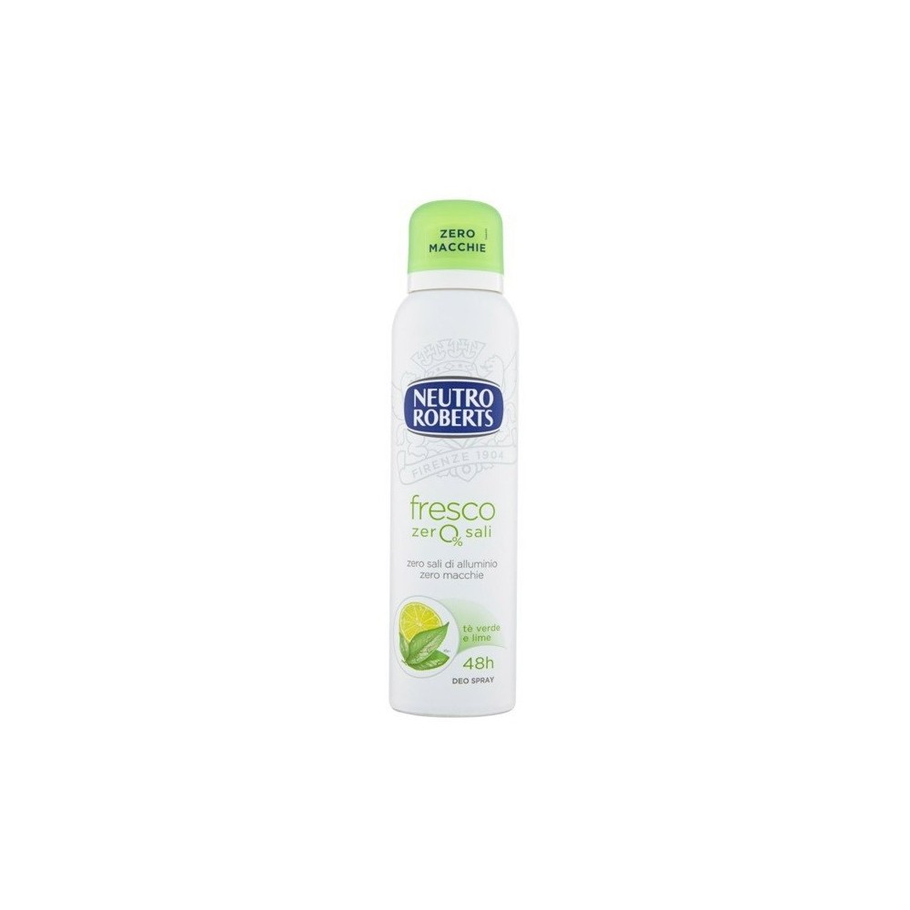 Neutro Roberts Fresco Zero Sali Tè Verde e Lime Deo Spray 150 ml 