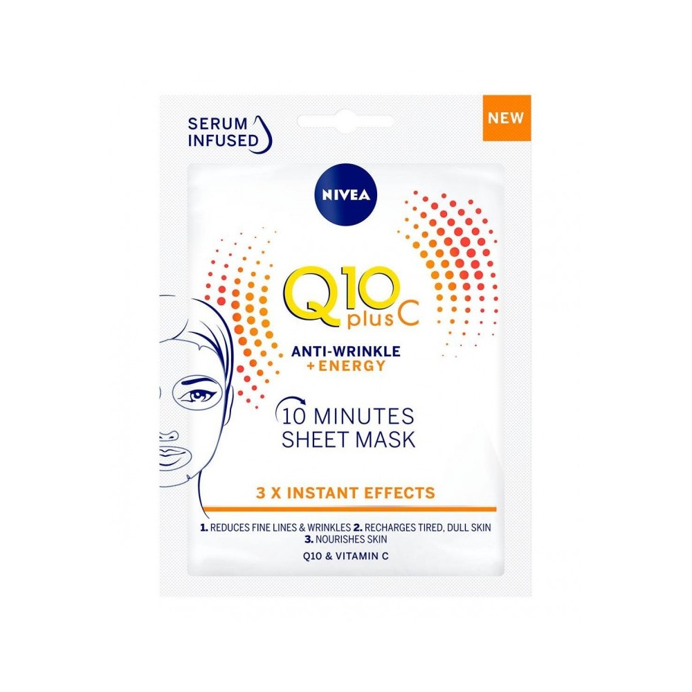 Nivea Q 10 Plus C Anti Wrinkle + Energy Maschera 