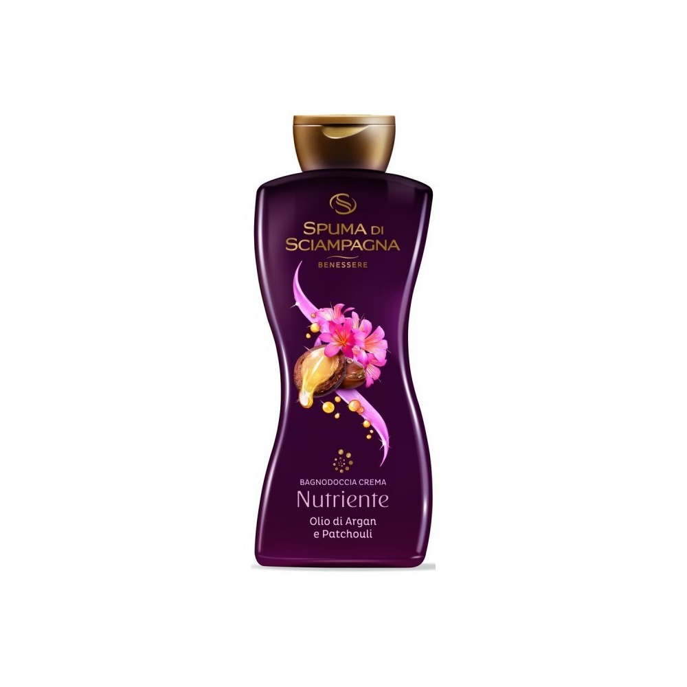 Spuma Di Sciampagna Bagnodoccia Crema Nutriente Olio Di Argan E Patchouli 650 ml 