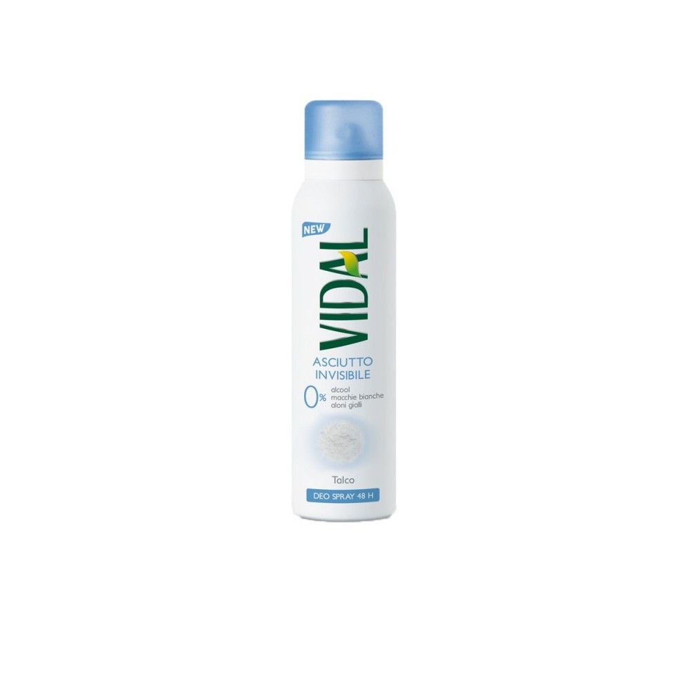 Vidal Asciutto Invisibile Talco Deo Spray 150 ml 