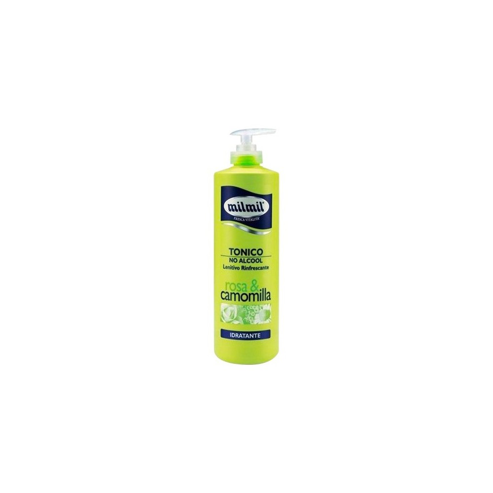 Mil Mil Tonico Lenitivo Rinfrescante Per Il Viso Alla Rosa E Camomilla No Alcool 500 ml 