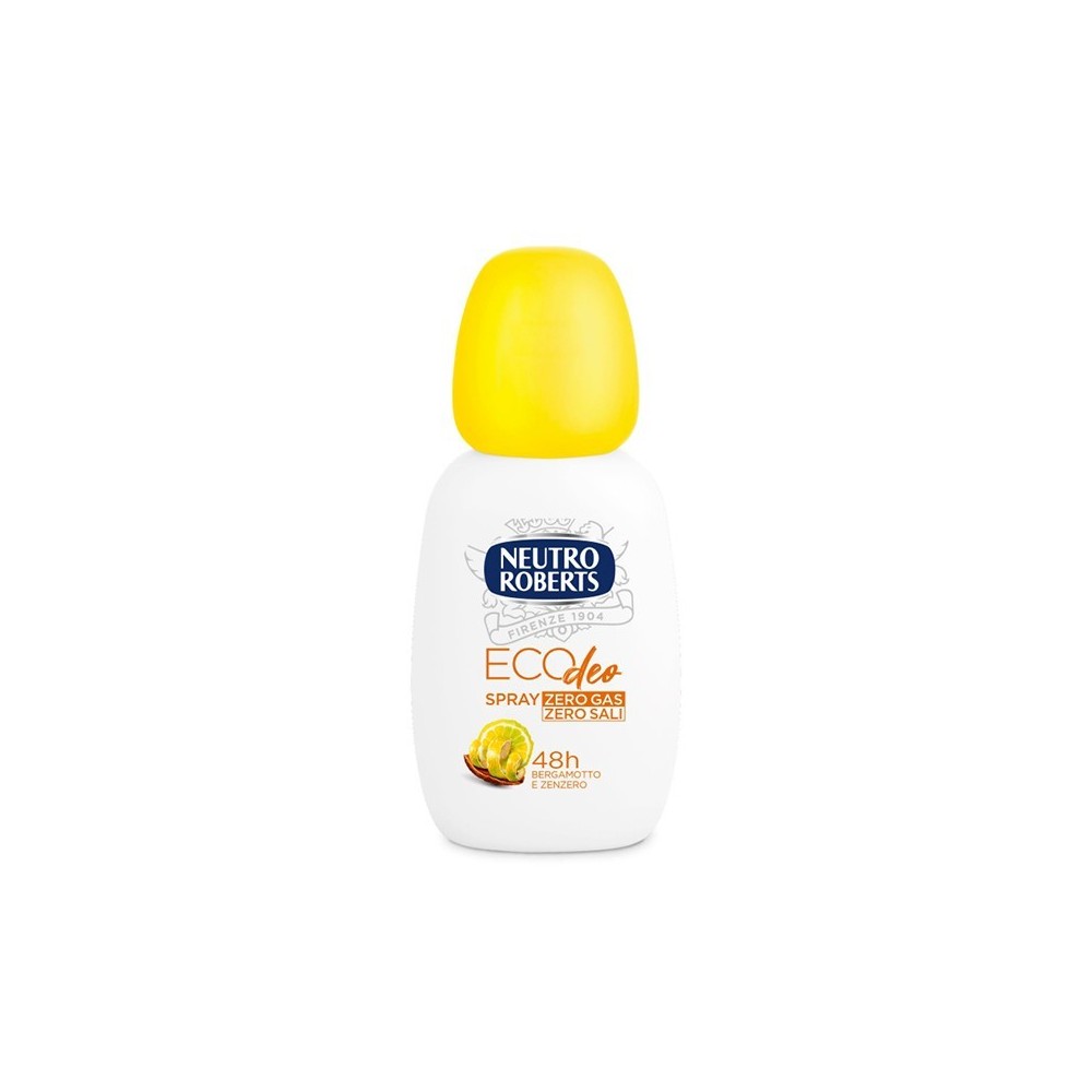 Neutro Roberts Ecobio Deodorante Spray Zero Gas 48h Bergamotto e Zenzero 75 ml 