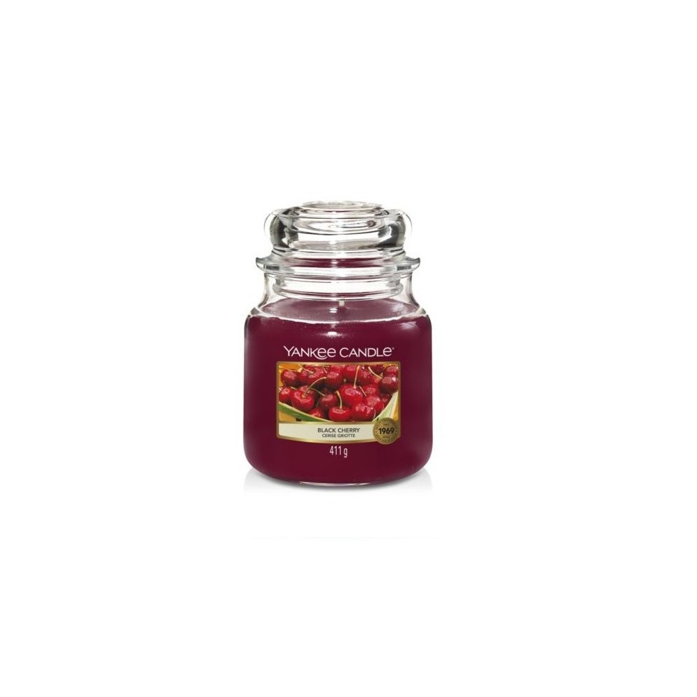 Yankee Candle Candela Profumata In Giara Media Black Cherry 411 g 
