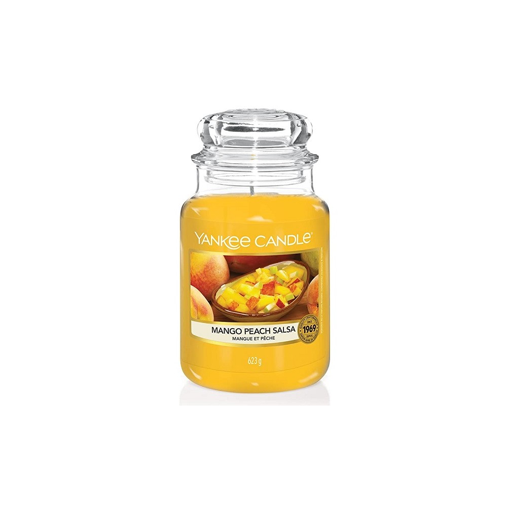 Yankee Candle Candela Profumata In Giara Grande Mango Peach Salsa 623 g 
