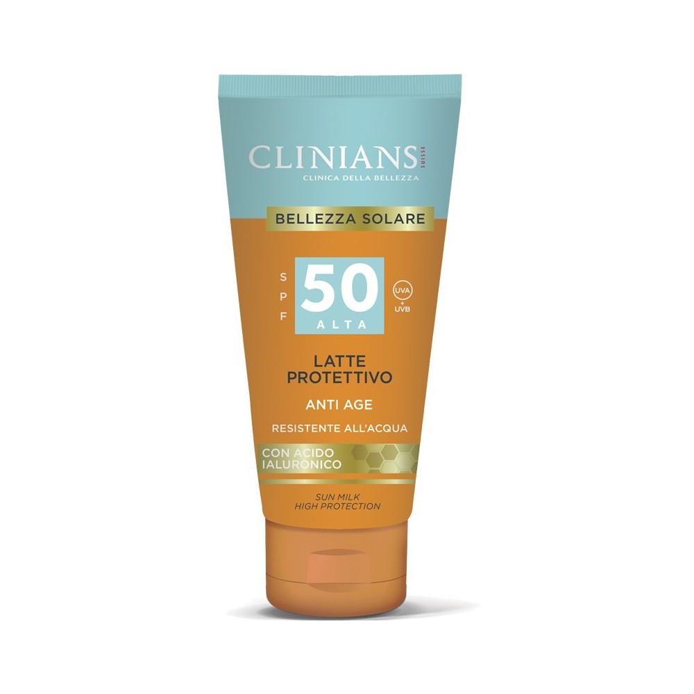Clinians Latte Protettivo Anti-Age Resistente All'Acqua SPF 50 150 ml 