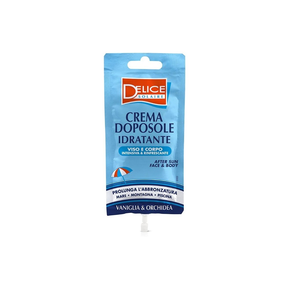 Delice Crema Doposole Idratante e Rinfrescante Viso e Corpo In Bustina Vaniglia e Orchidea 50 ml 