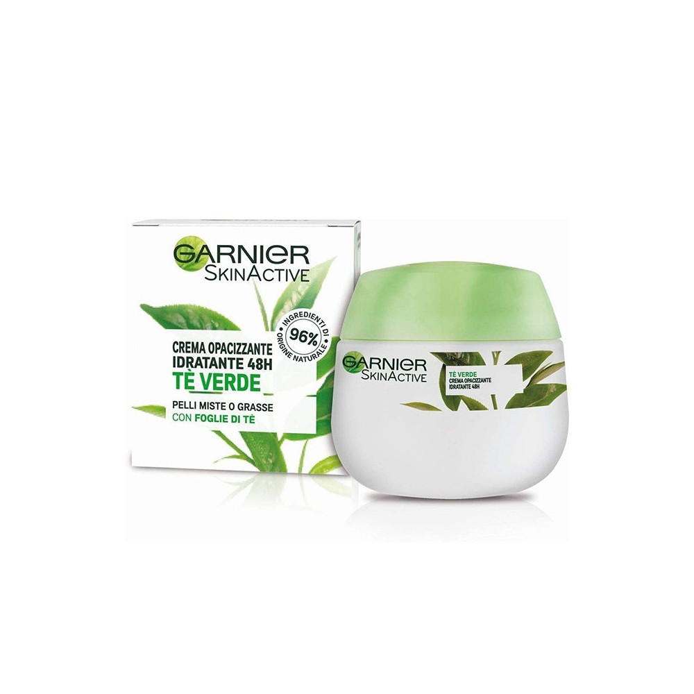 Garnier SkinActive Crema Opacizzante Idratante 48h al Tè Verde 50 ml 