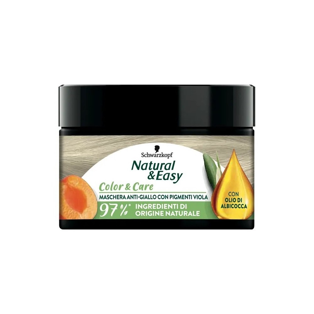 Schwarzkopf Natural & Easy Maschera Anti-Giallo con Pigmenti Viola 150 ml 