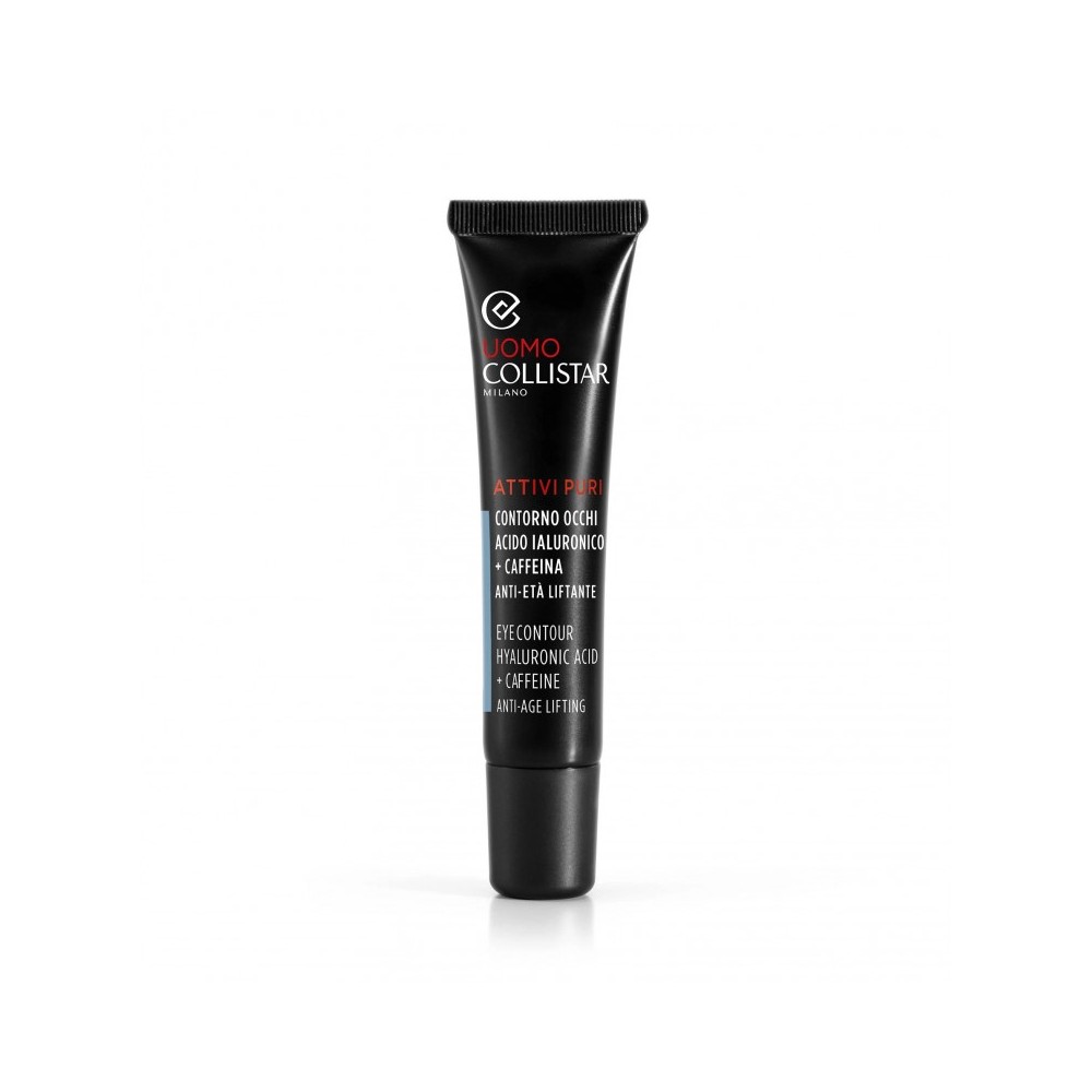 Collistar Uomo Attivi Puri Contorno Occhi Liftante Anti-Età Con Acido Ialuronico E Caffeina 15 ml 