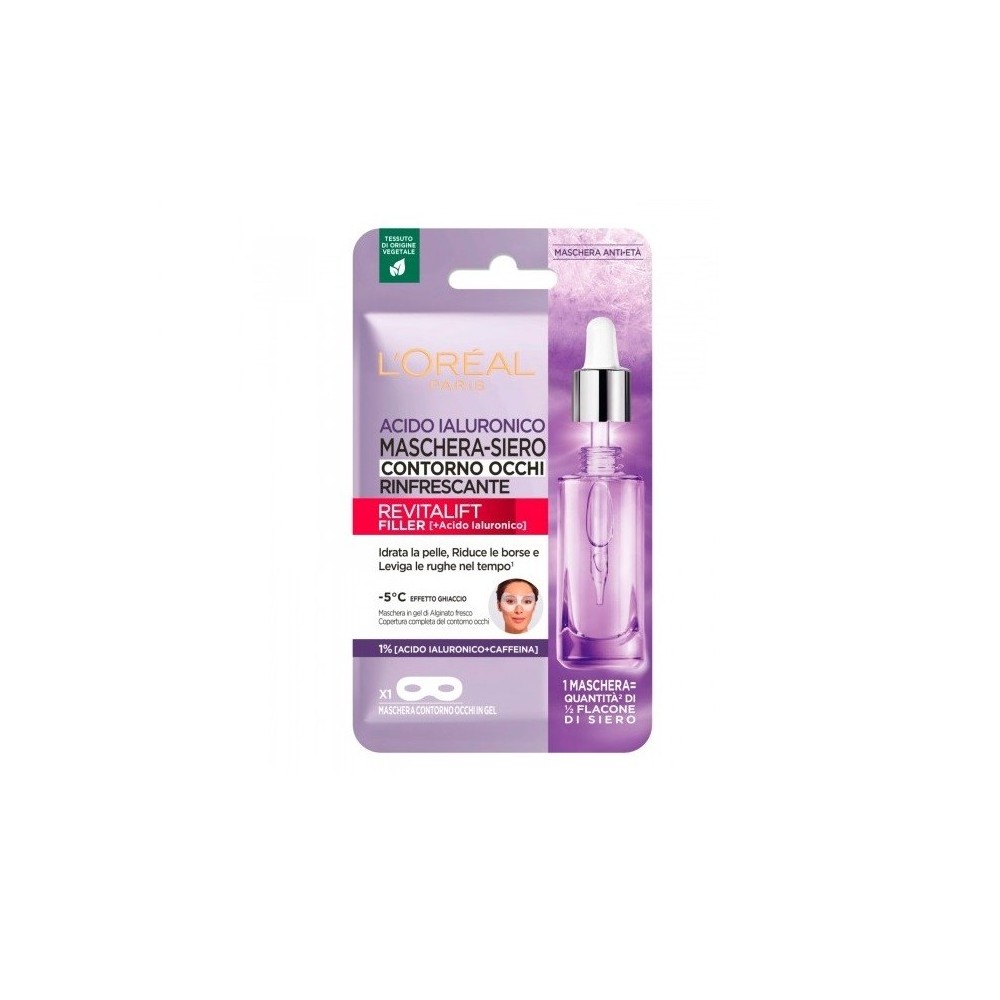 L'Oreal Paris Revitalift Filler Maschera-Siero Contorno Occhi Rinfrescante 