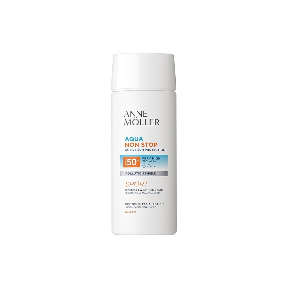 Anne Moller Aqua Non Stop Sport Lozione Solare Viso Dry Touch SPF50+ 75 ml 