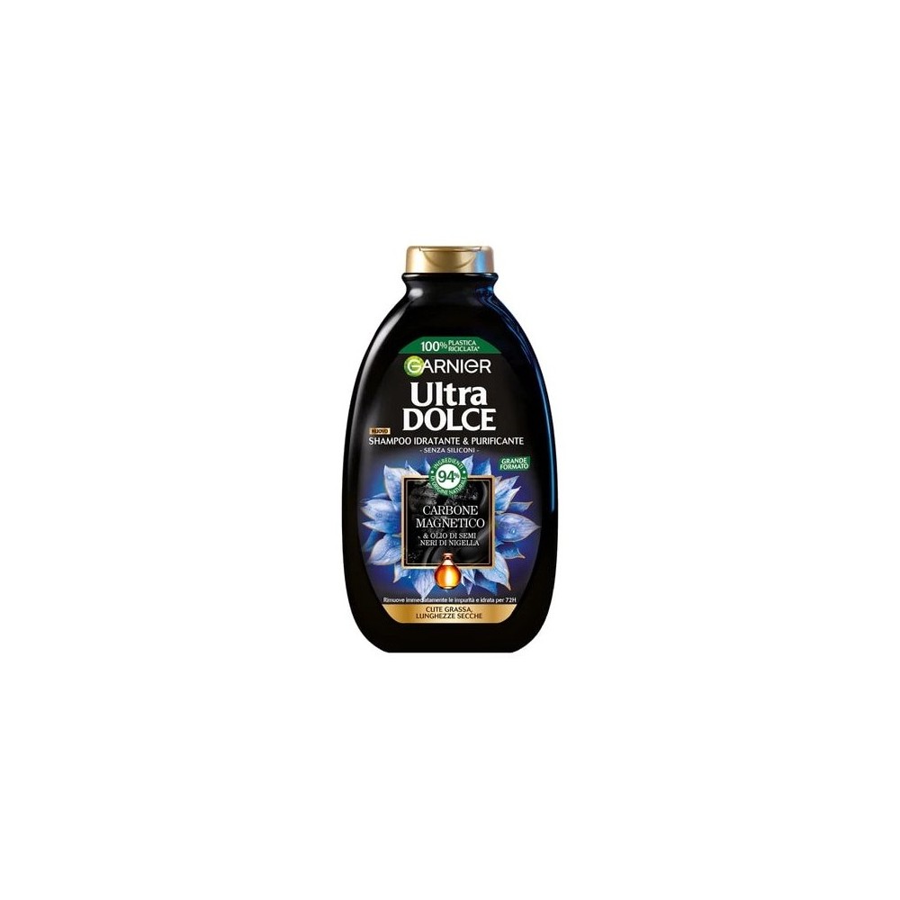 Garnier Ultra Dolce Shampoo Idratante Purificante Carbone Magnetico 400 ml 