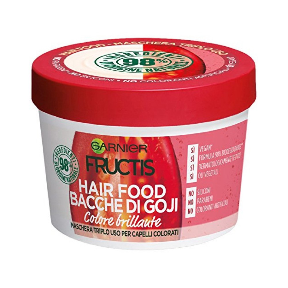 Garnier Fructis Hair Food Bacche Di Goji Colore Brillante Maschera Triplo Uso 390 ml 