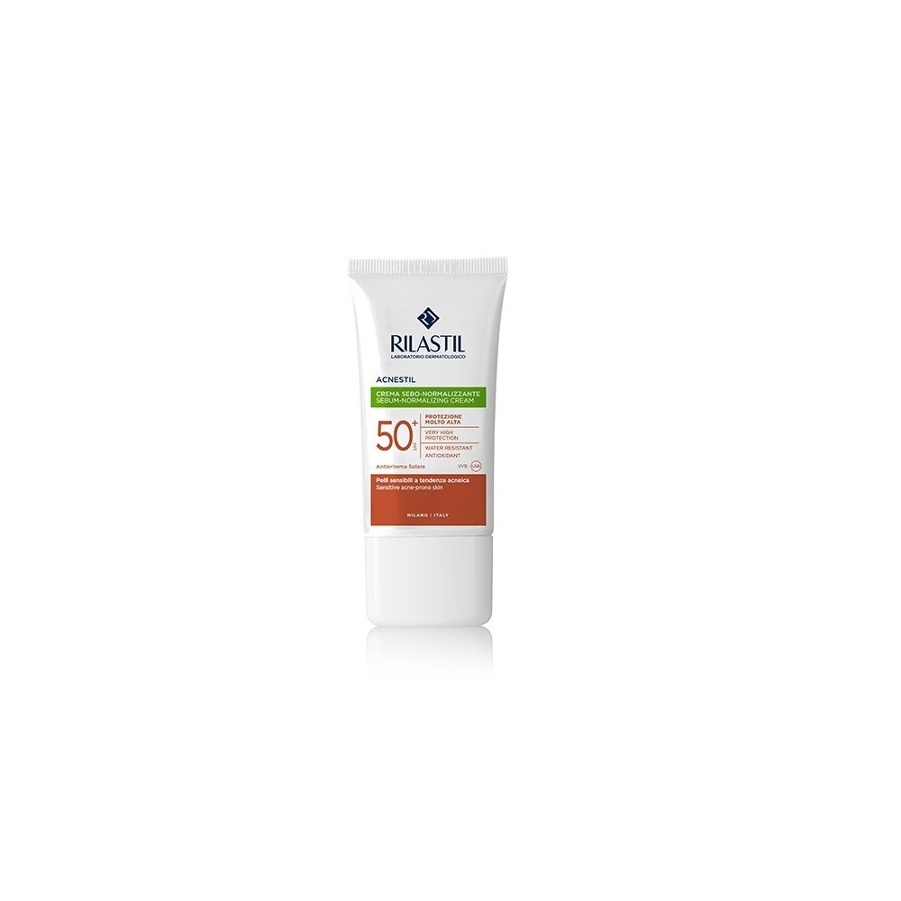 Rilastil Acnestil Crema Viso Sebo-Normalizzante Per Pelli Sensibili A Tendenza Acneica SPF50+ 40 ml 