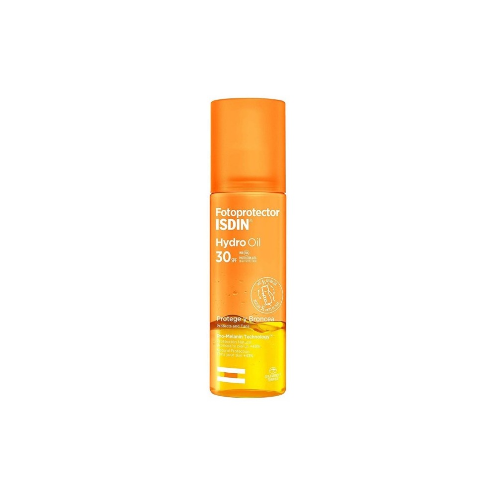 Isdin Fotoprotector HydroOil SPF30 Olio Solare Bifasico Spray Con Booster Di Abbronzatura 200 ml 