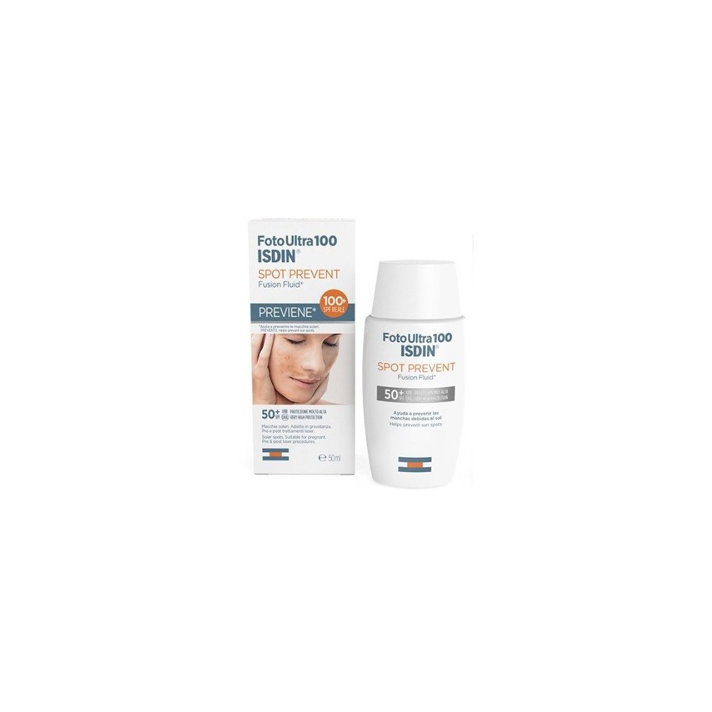 Isdin FotoUltra 100 Spot Prevent SPF50+ Fluido Solare Prevenzione Anti-Macchie 50 ml 