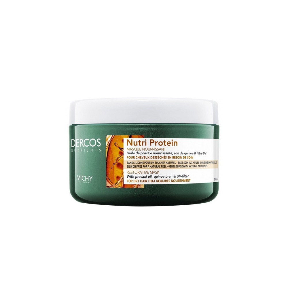 Vichy Dercos Nutri Protein Maschera Nutriente Ristrutturante Capelli Secchi 250 ml 