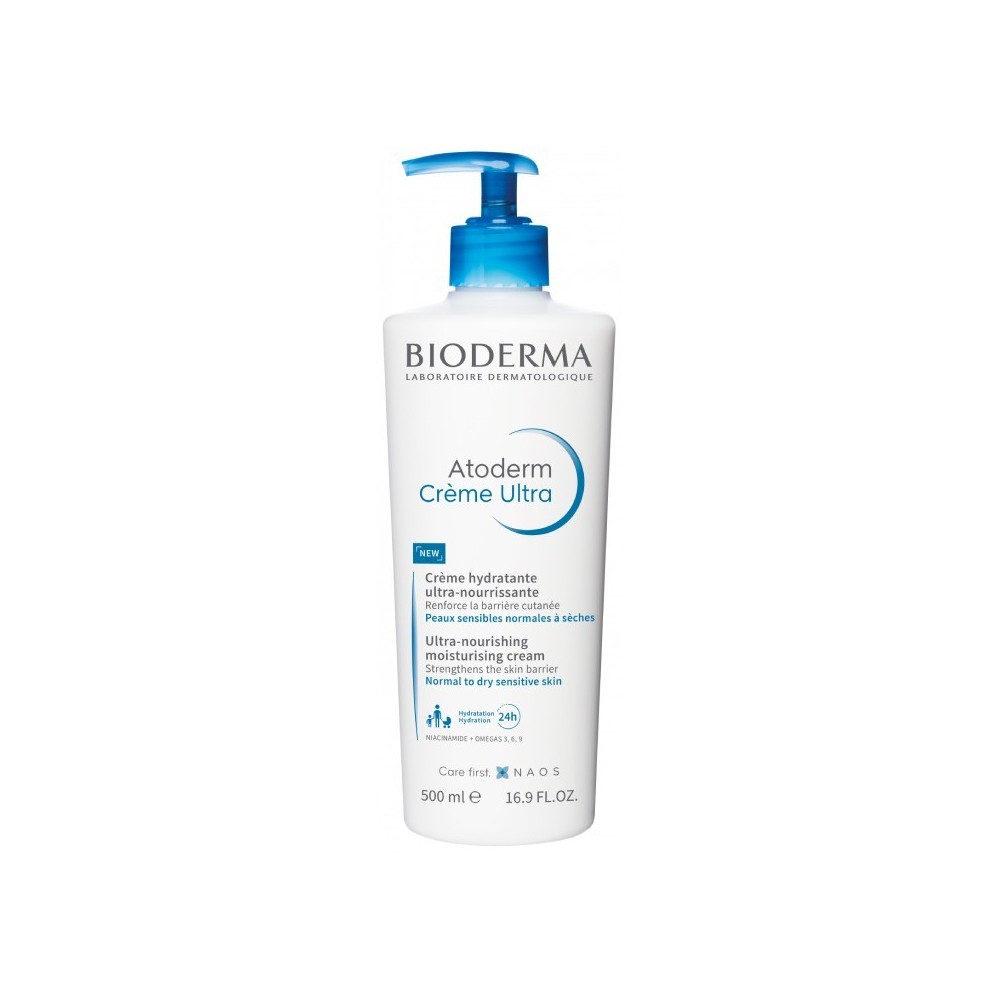Bioderma Atoderm Crème Ultra Trattamento Viso E Corpo Idratante Ultra-Nutriente 500 ml 