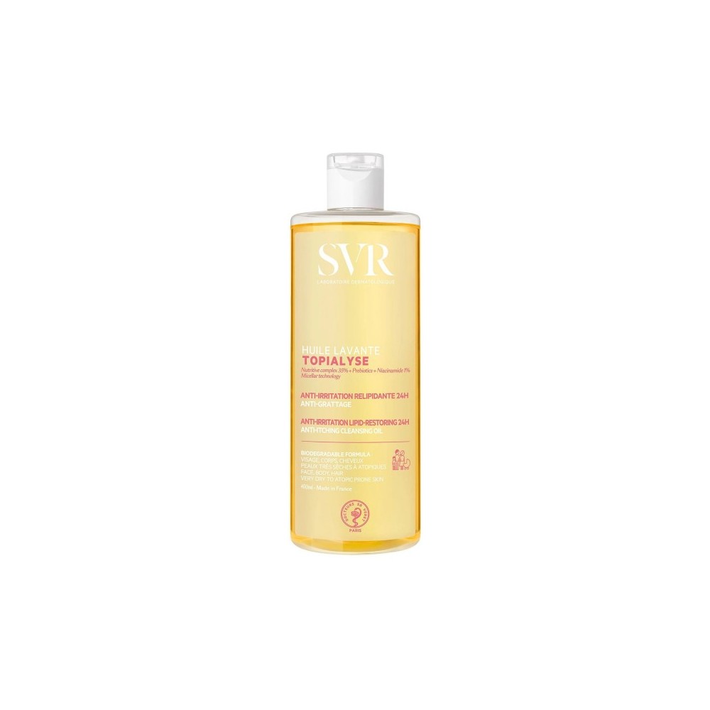 SVR Topialyse Huile Lavante Olio Detergente Relipidante Anti-Irritazioni Viso E Corpo 400 ml 