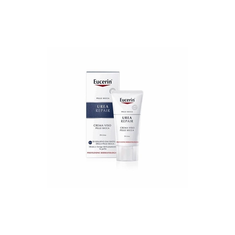Eucerin UreaRepair Crema Viso Levigante Per Pelle Secca Con 5% Di Urea 50 ml 
