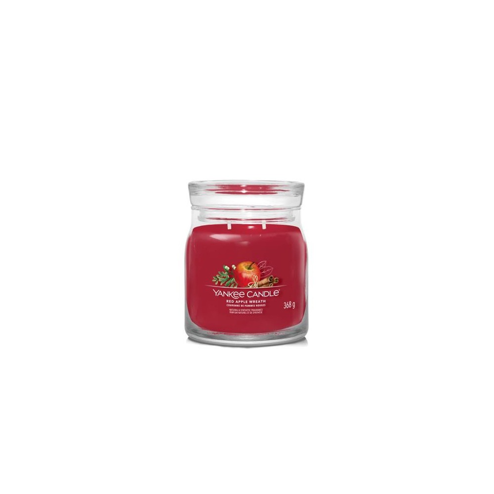 Yankee Candle Candela Profumata In Giara Media Red Apple Wreath 368 gr 