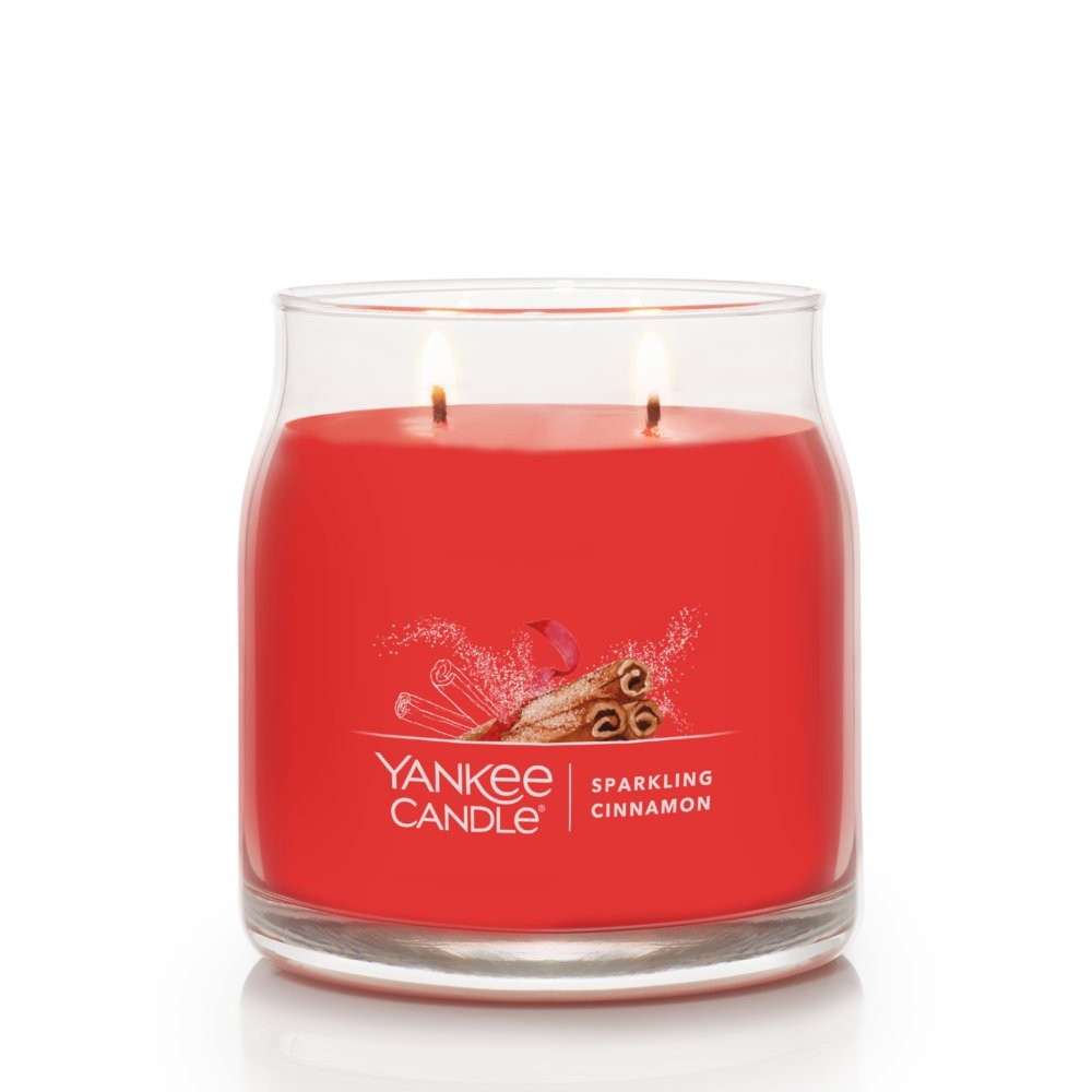 Yankee Candle Candela Profumata In Giara Media Sparkling Cinnamon 368 gr 
