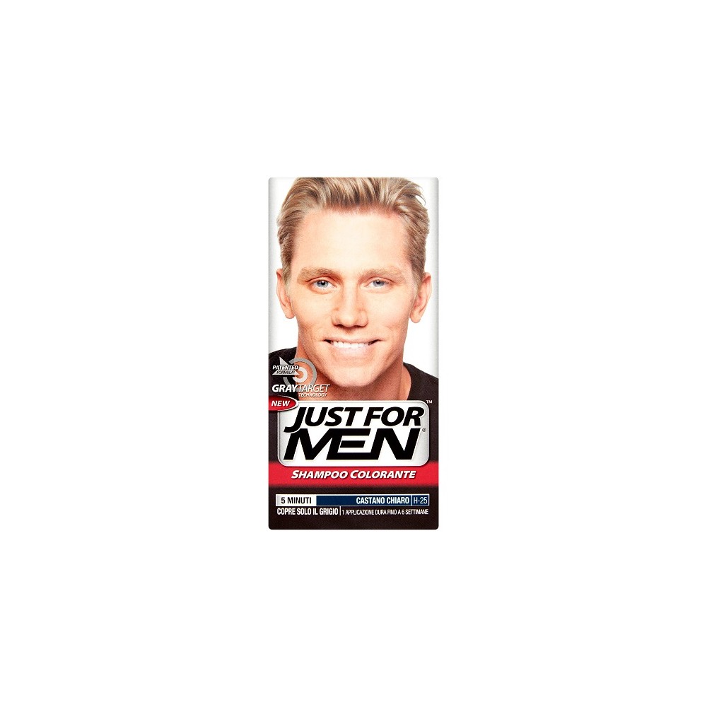 Just For Men Gray Target Technology Shampoo Colorante H-25 Castano Chiaro 