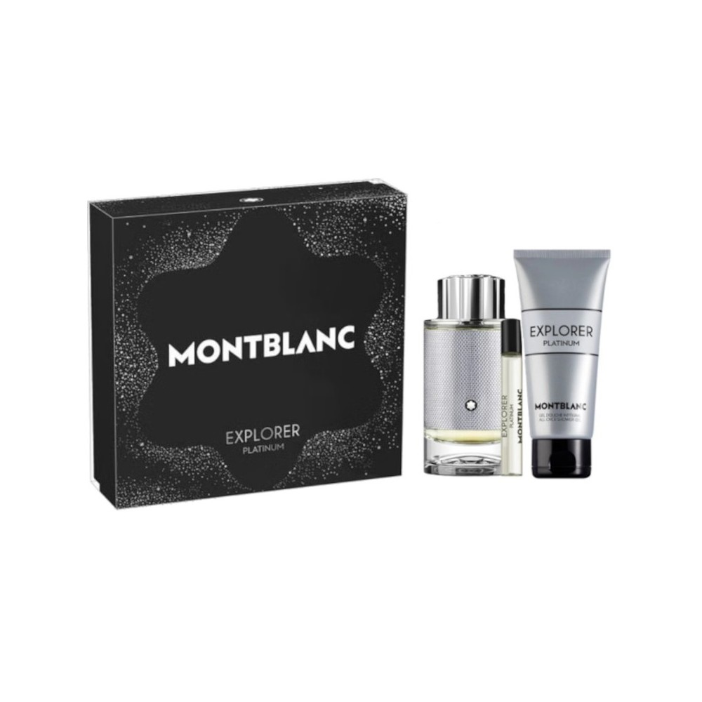 Mont Blanc Explorer Platinum 100 ml + 7,5 ml + Shower Gel Cofanetto 