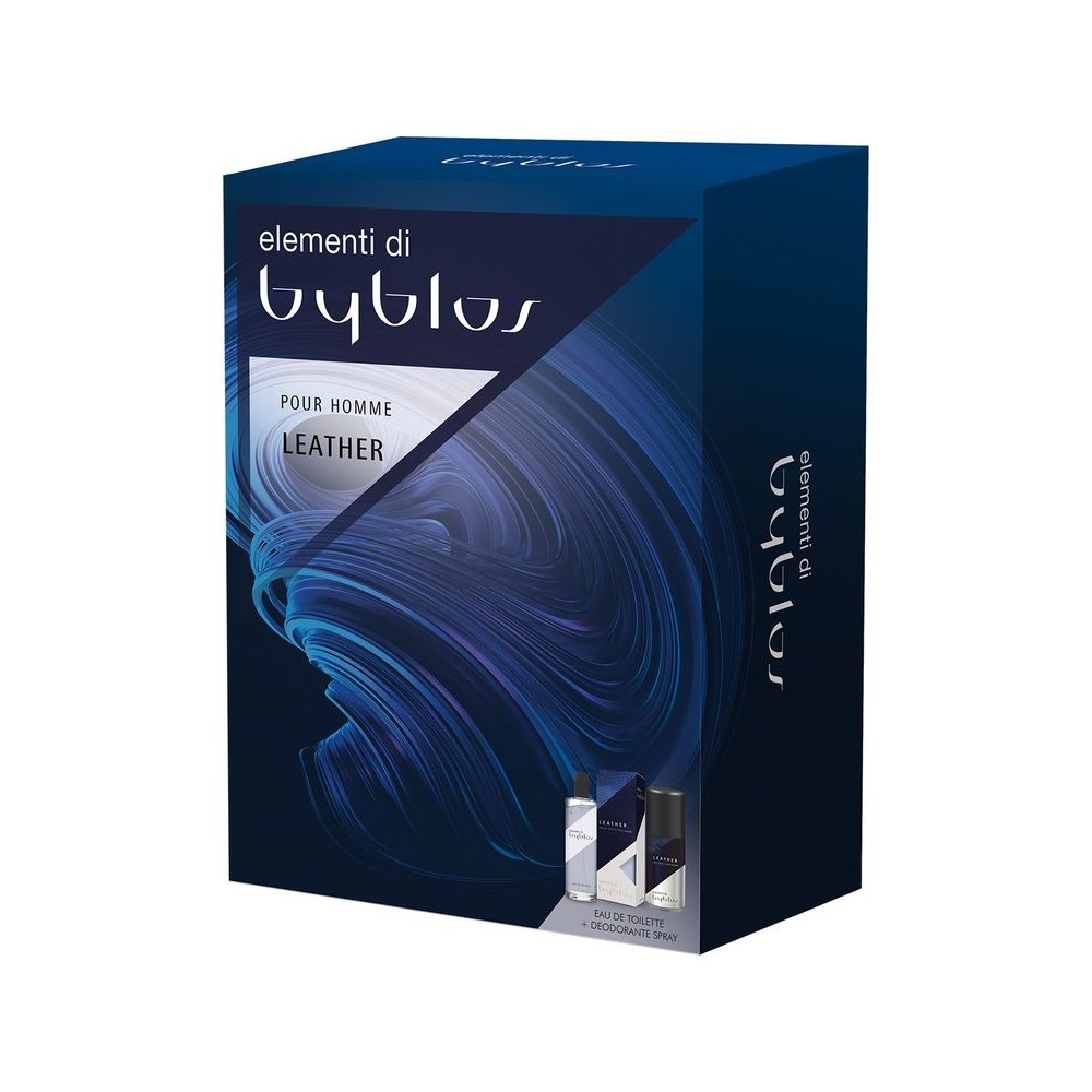 Byblos Leather Pour Homme Eau De Toilette + Deo Spray Cofanetto 