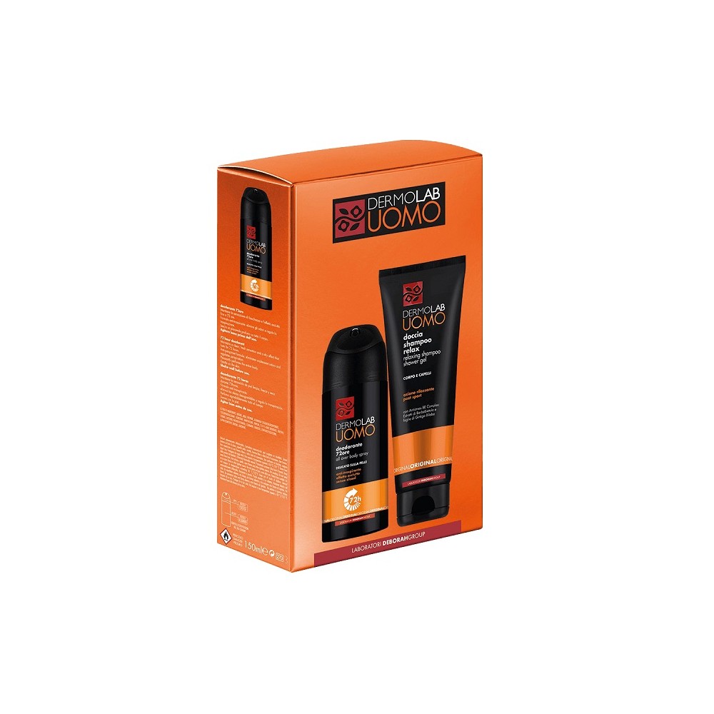 Dermolab Kit Uomo Docciashampoo Relax + Deo Spray 72H 