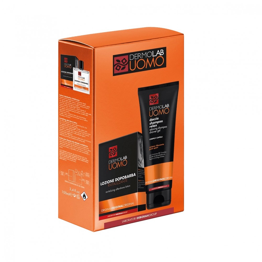 Dermolab Kit Uomo Docciashampoo Relax + Lozione Dopobarba Rivitalizzante 