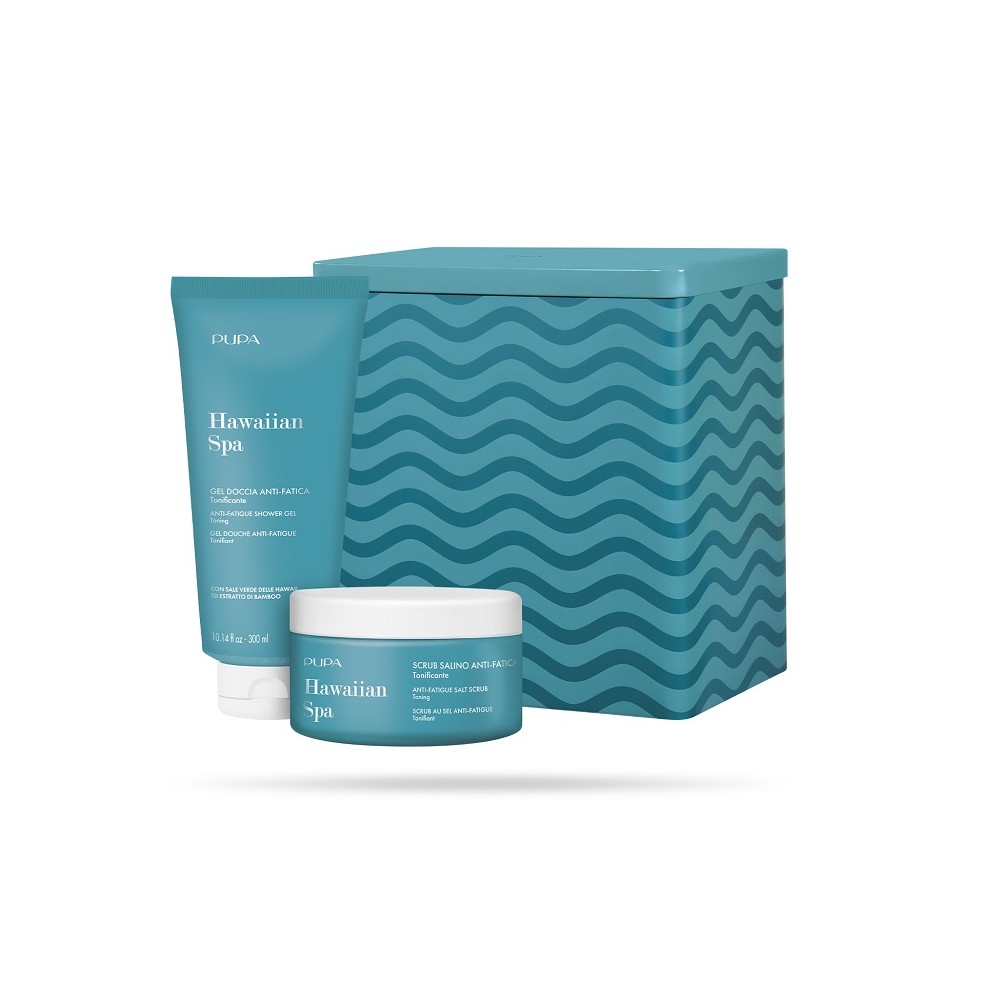 Pupa Hawaiian Spa Kit 1 Scrub Salino + Gel Doccia Anti-Fatica 