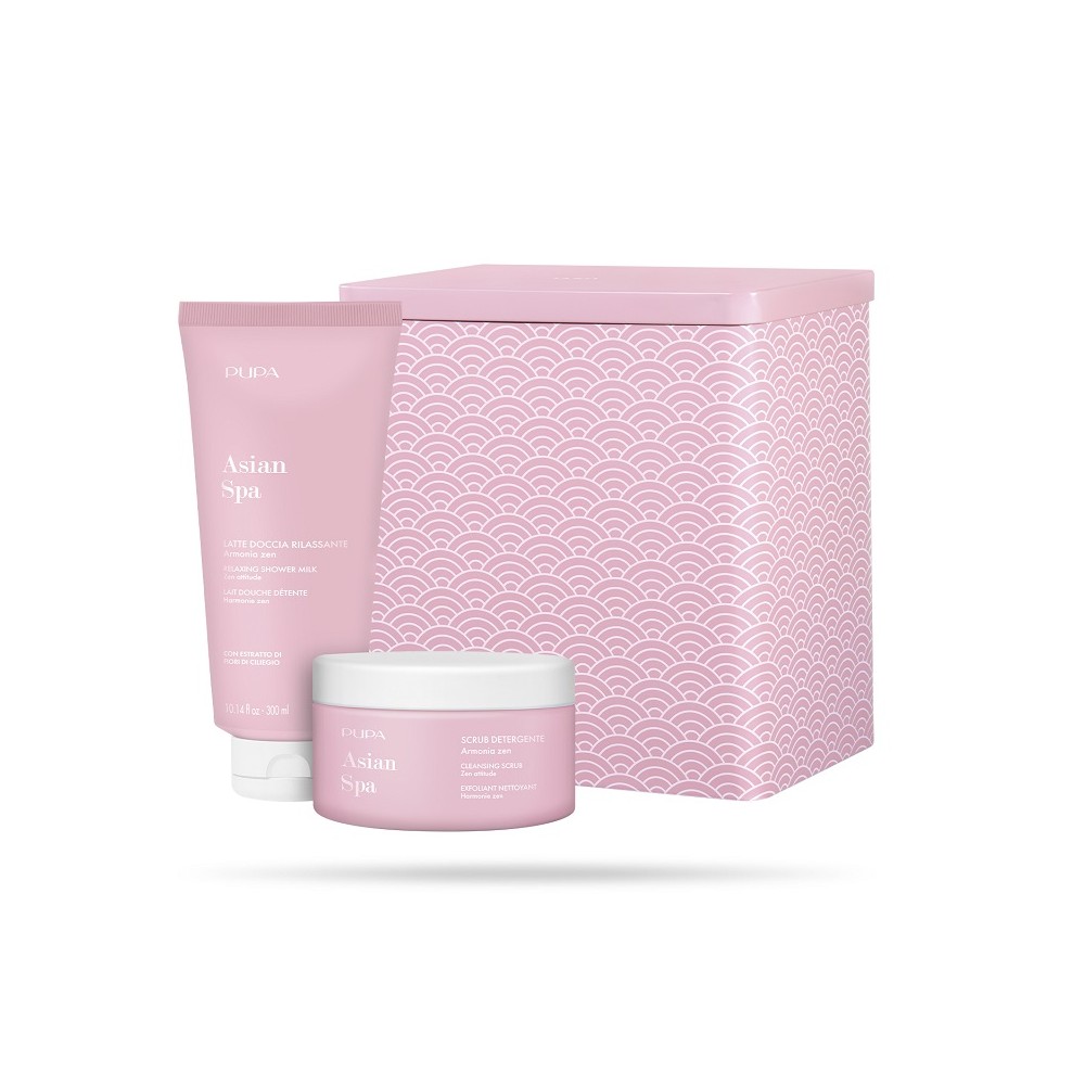 Pupa Asian Spa Kit 1 Scrub Detergente Corpo + Latte Doccia Rilassante 